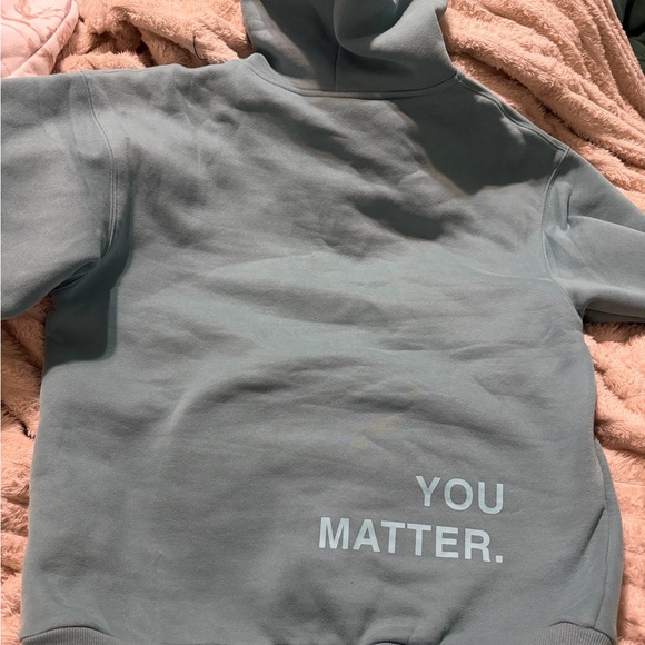 Comfrt You Matter Hoodie in Jade, Size Large - Picture 2 of 3